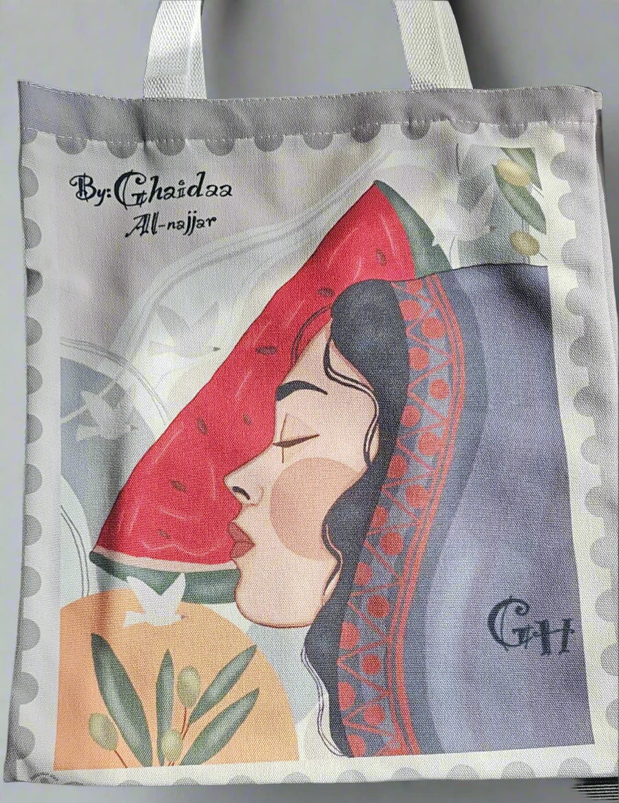 Gaza Beyond the Rubble – Ghaidaa Tote Bag (Grey)
