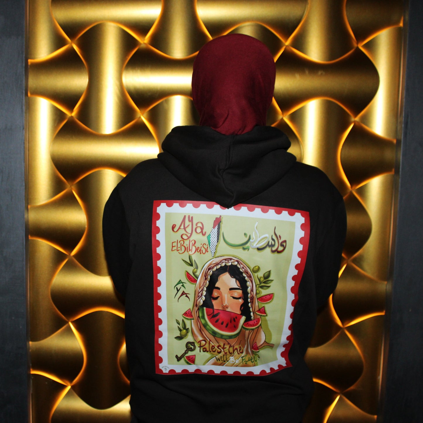 Gaza Beyond the Rubble – Aya Hoodie (Red)